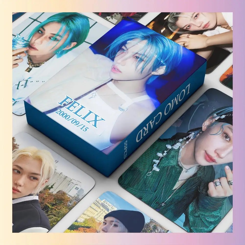 

XIURAN 55Pcs/Box Stray Kids Felix Mini Album Photocard KPOP Lomo Card (READY STOCK)