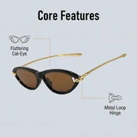 Lunettes de soleil œil de chat tendance pour femme, protection UV400, style vacances, luxe, 2026 6