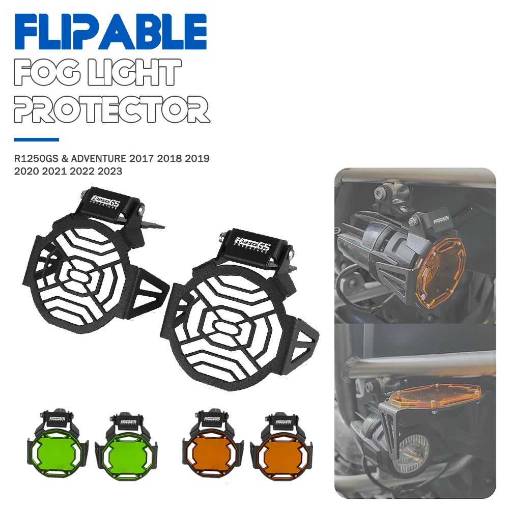 

R 1250GS Flipable Fog Light Guard Lamp Protector For BMW R1250GS Adventure R1250 GS R 1250 GS 2017 2018 2019 2020 2021 2022 2023