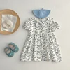 Baby Girls Clothes Summer New Baby Girls Short Sleeve ​Dress Flower Print Baby Romper Princess Dress Kids Matching Sister Outfit 6