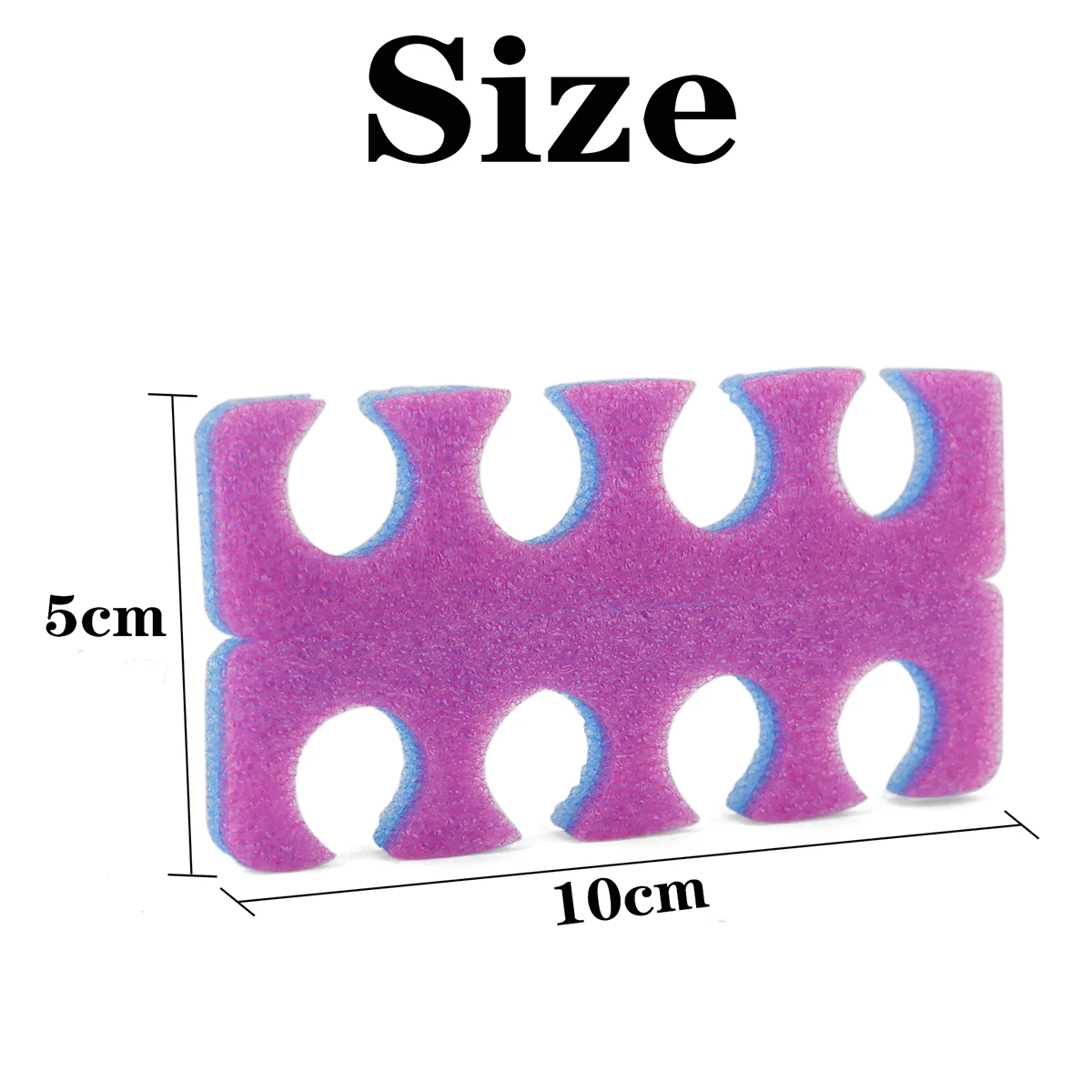 100 Pairs Nail Toe Separator EVA Sponge Environmental Protection Material Salon Shop Special Disposable Nail Tools