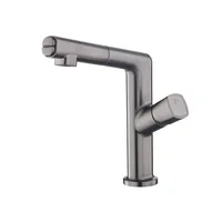 Bathroom Sink Faucet Lift Up Down Stream Sprayer Hot Cold Water Sink Mixer Wash Tap For Bathroom 360° Degree Rotation Tap 4