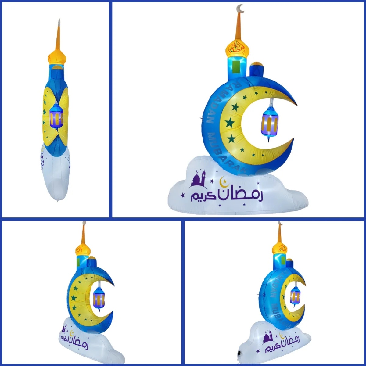 زينة رمضان هلال نجمة LED