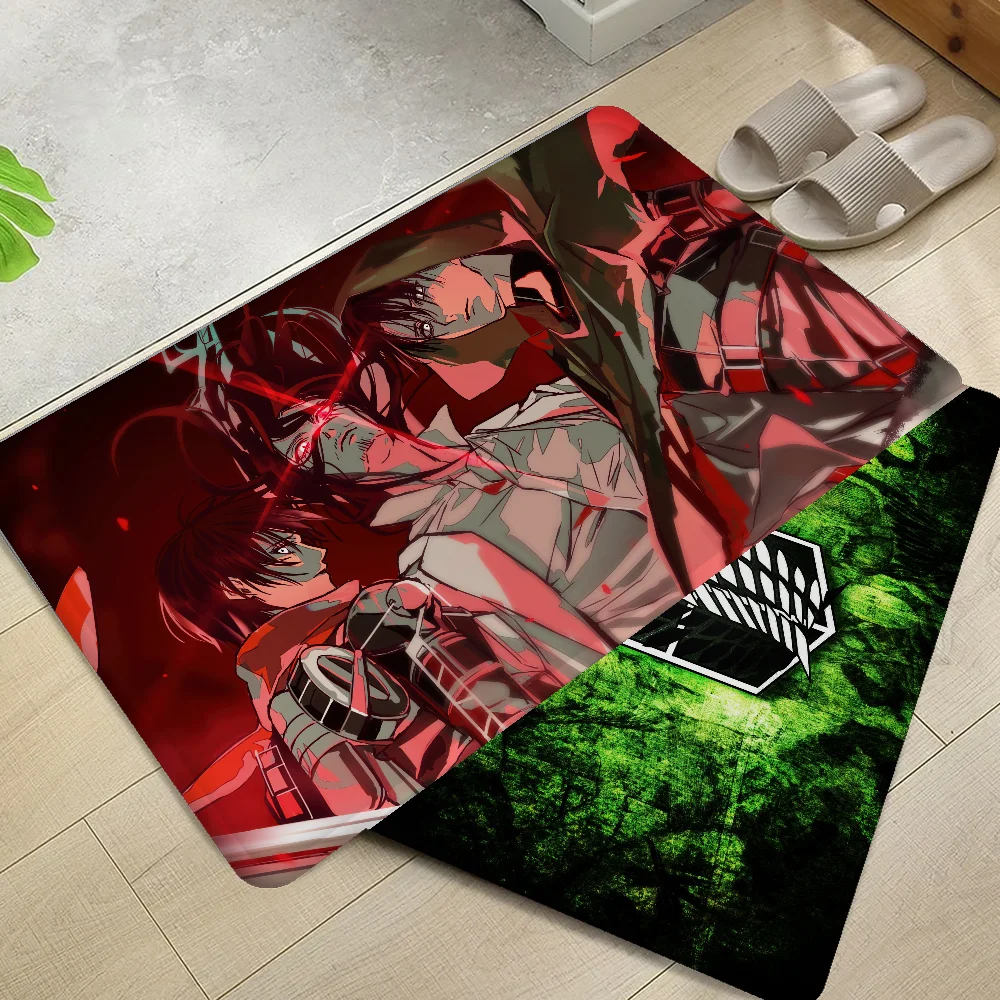 

Anime Attack-On-Titan Levi-Ackerman Floor Mat Bathroom Mat Anti-slip Absorb Water Long Strip Cushion Bedroon Mat Welcome Doormat