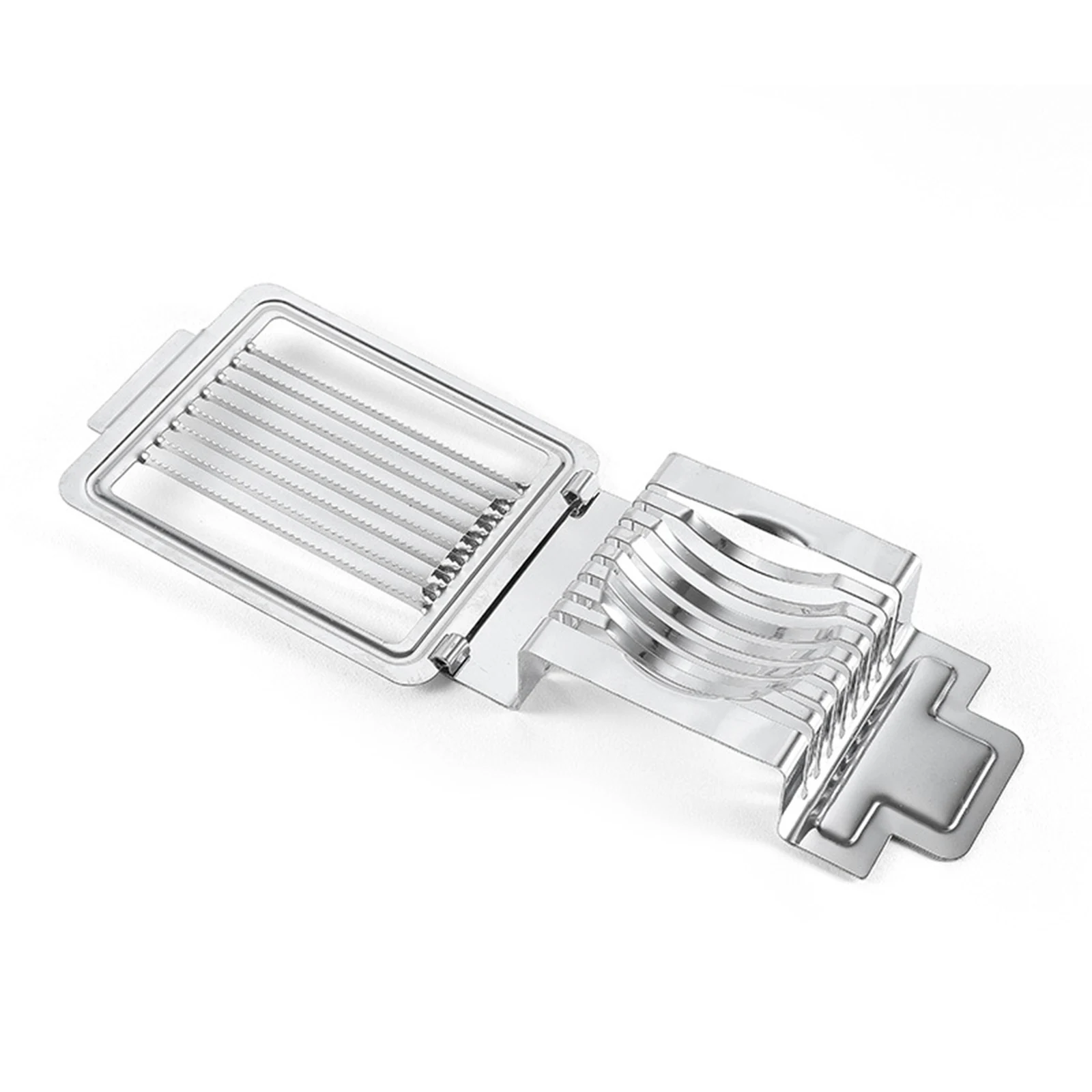 Affettatrice per uova Uova sode dure Taglierina per uova multiuso Mini affettatrice manuale per uova Uovo Prosciutto Fungo Fragola Frutta morbida  15