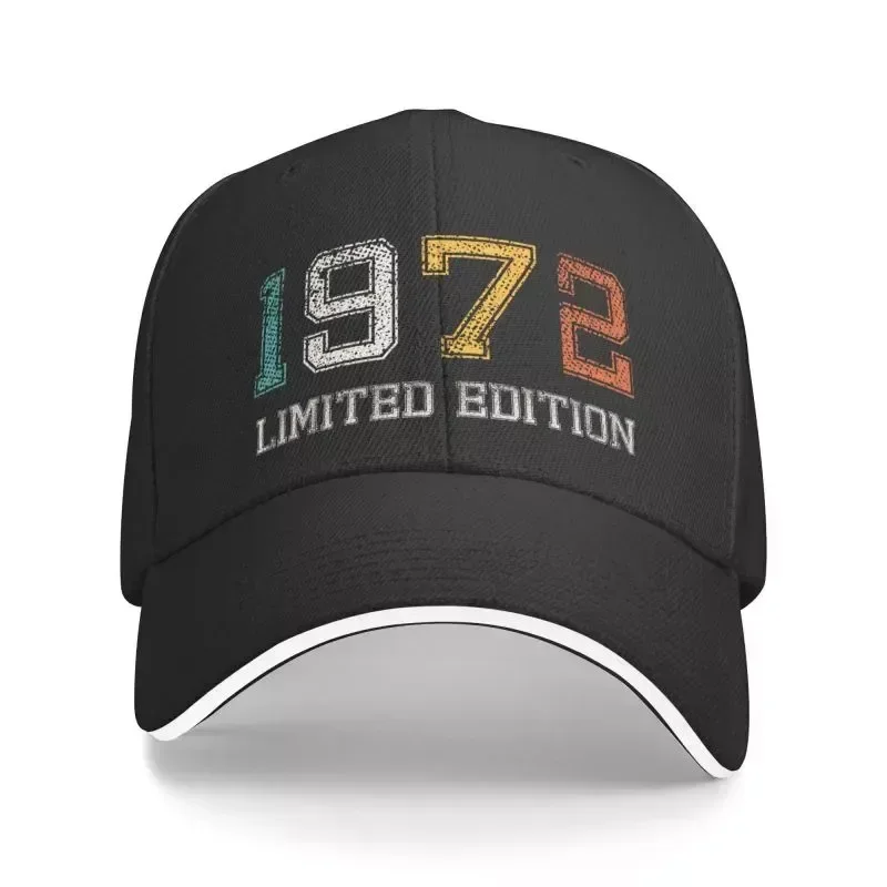 

2024 New Punk Born In 1972 Baseball Cap For Men Women Adjustable 50th Birthday Gift Limited Edition Dad Hat Sports
