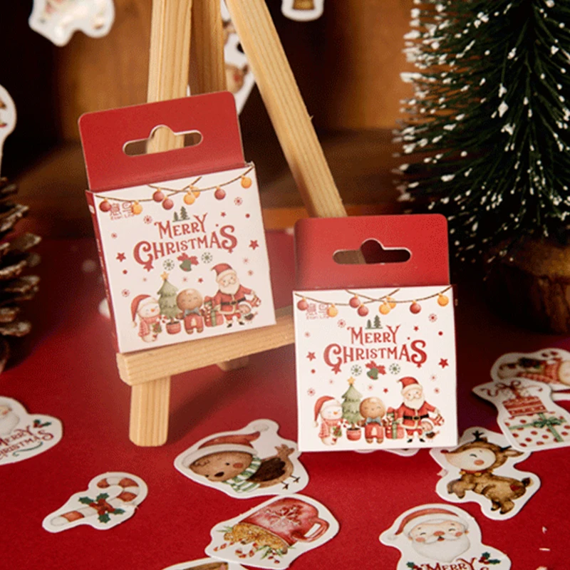 

46 Pcs Christmas Stickers Santa Stickers For Scrapbooking Christmas Decorations Christmas Gift Wrapping Diy Decorative Stickers