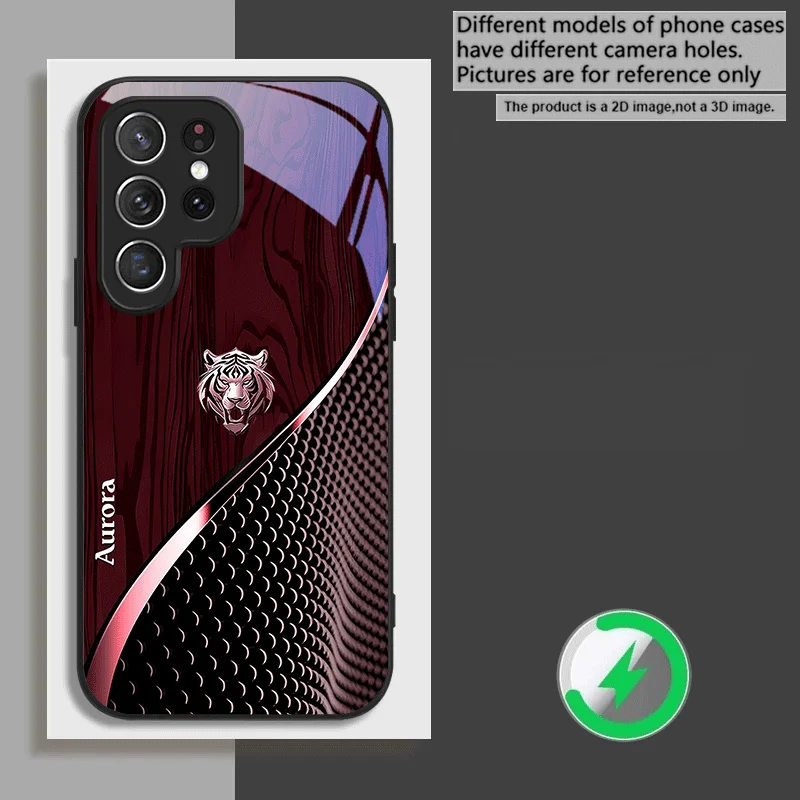 Golden Tiger Brown Magsafe Glass Phone Case