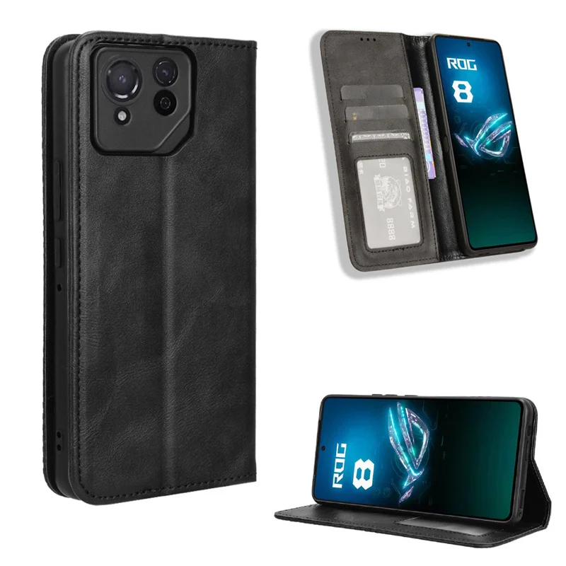 Per Asus Rog Phone 8 Pro Custodia Premium Portafoglio In Pelle Custodia In Pelle Per Asus Rog Phone 8 Pro Custodia Per Telefono 6.78"