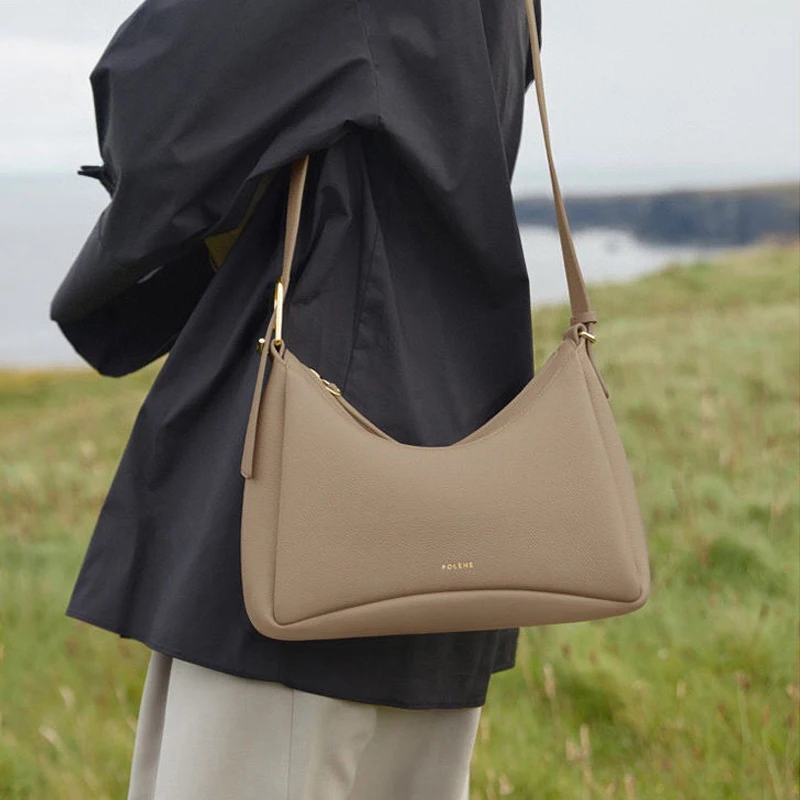 Lychee-Pattern-Cowhide Shoulder-Messenger-Bag
