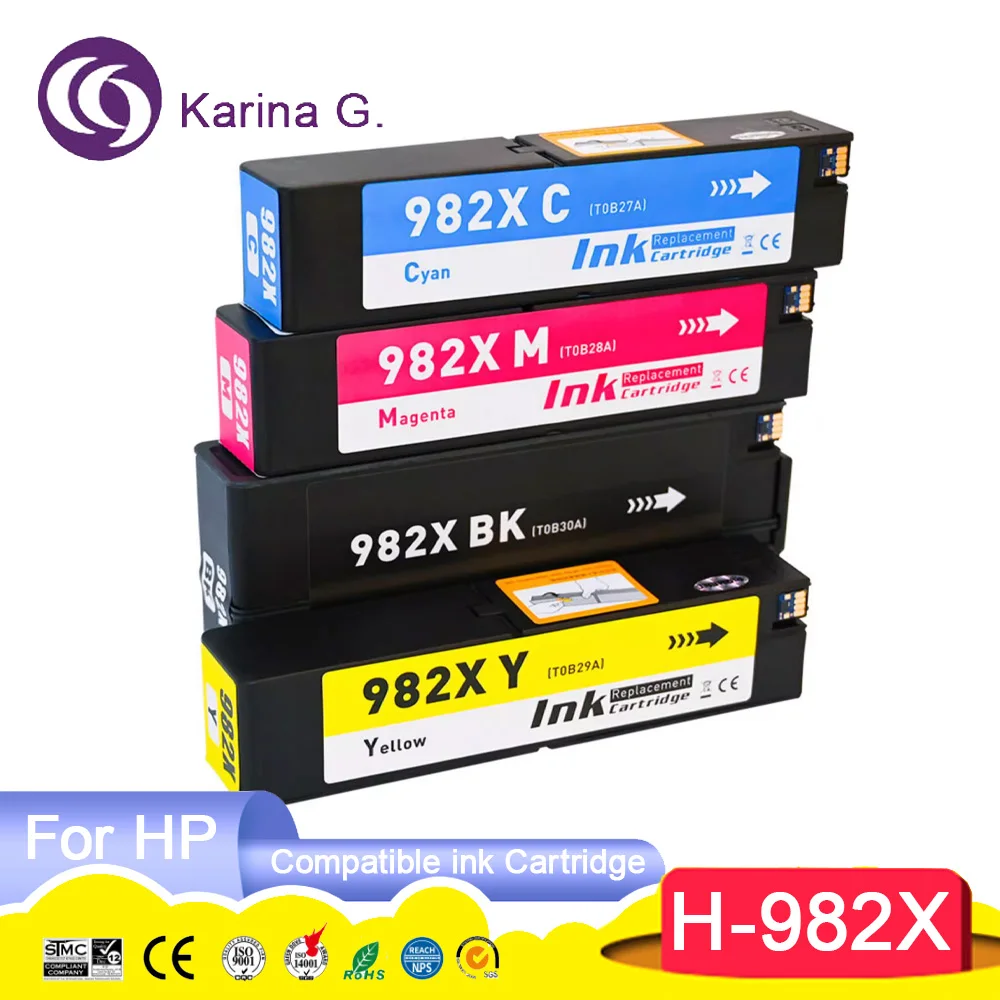 982 982X Premium Compatible Color Inkjet Ink Cartridge for 982X for PageWide En