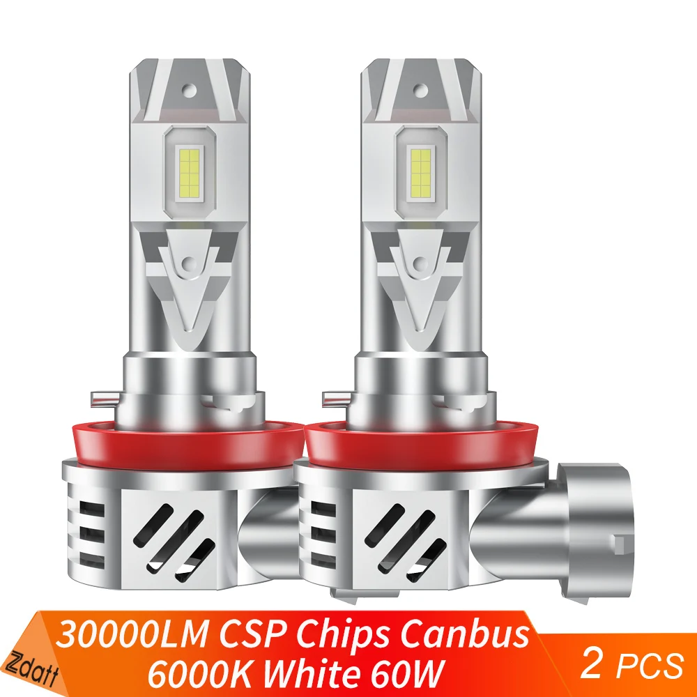 60W H1 H8 H7 H11 LED Headlight Bulbs CANBUS Lights 30000LM H4 9005 HB3 9006 H3 Mini Lamp CSP Wireless Car LED with Fan