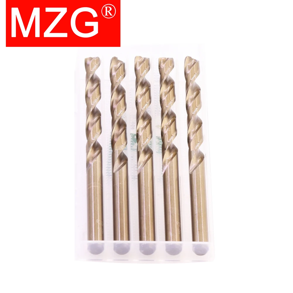 Drill Bit Set MZG 1.0-13.0 MM Cobalt Coated Straight Shank Standard Length HSS M35 High Speed Steel CNC Drilling Cutter drill bit set