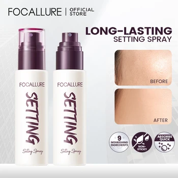 FOCALLURE 모이스처라이징 경량 스프레이 픽서 로션, 수분 오일 컨트롤, 오래 지속되는 천연 미스트, 페이스 메이크업 화장품