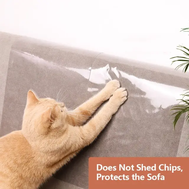 Transparent Anti-cat Scratching Stickers Self-adhesive Anti-cat Scratch Scratch Guard Mat Durable PVC Sofa Protection Sticker 6