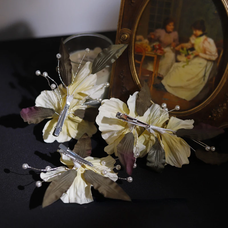 3pcs set 3D Petals Bridal Headwear Plate Hair pin Wedding hair Accessories Set