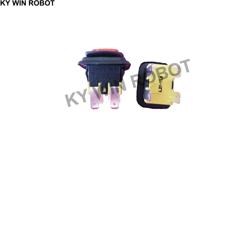 

1PCS/LOTS Imported Taiwan PS-5 self-locking power switch 4 pins with light waterproof dustproof button key switch 16A