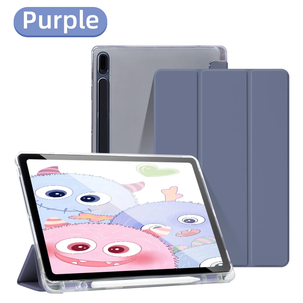 Transparent Tablet Cover with Pencil Holder - Enhanced Protection