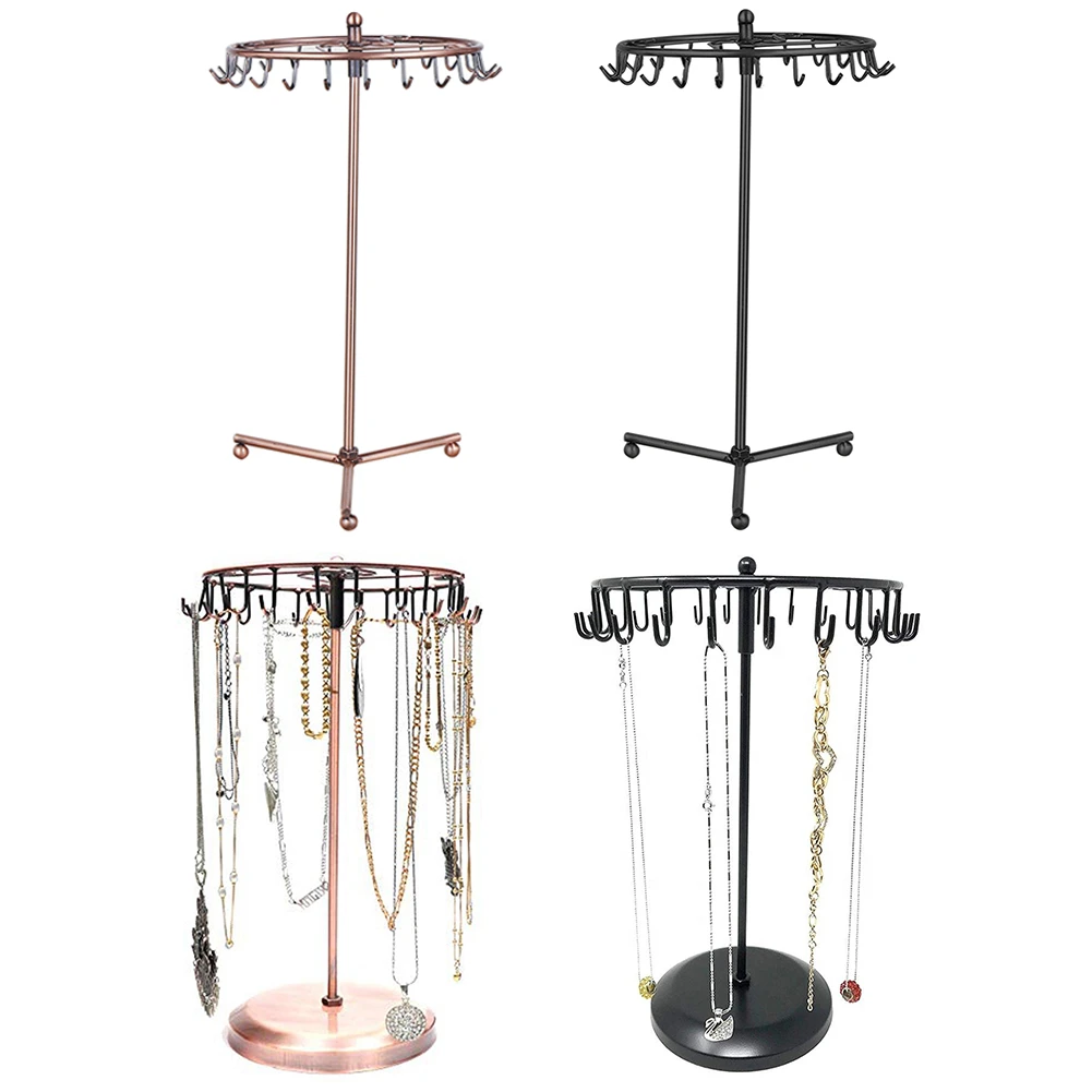 Jewelry Rotating Ring Display Holder Organizer Necklace Stand Rack 23 ...