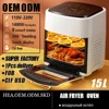 Smart Air Fryer Oven With 15 L Capacity Visual Window Touch Function Panel Versatile Cooking with Easy Clean-Up Anti Dry Burning 1
