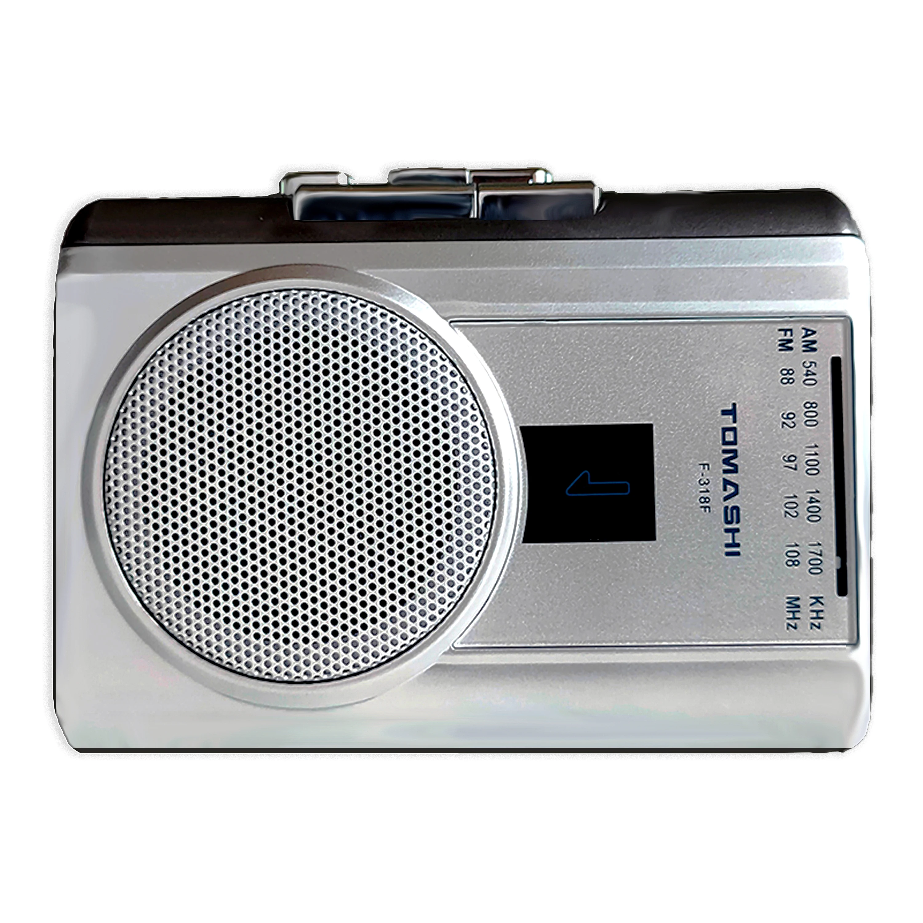TOMASHI F-318F Portable Cassette Player Tape Recorders FM AM Radio Walkman with Built-in Speaker for News Music Language Learning