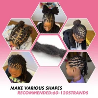 Extensions de cheveux 100% naturels Inter Loc, 4 à 8 pouces, 0.6cm de largeur, Dreadlock entièrement faites à la main, pour hommes, femmes et enfants, peuvent être teintes 6