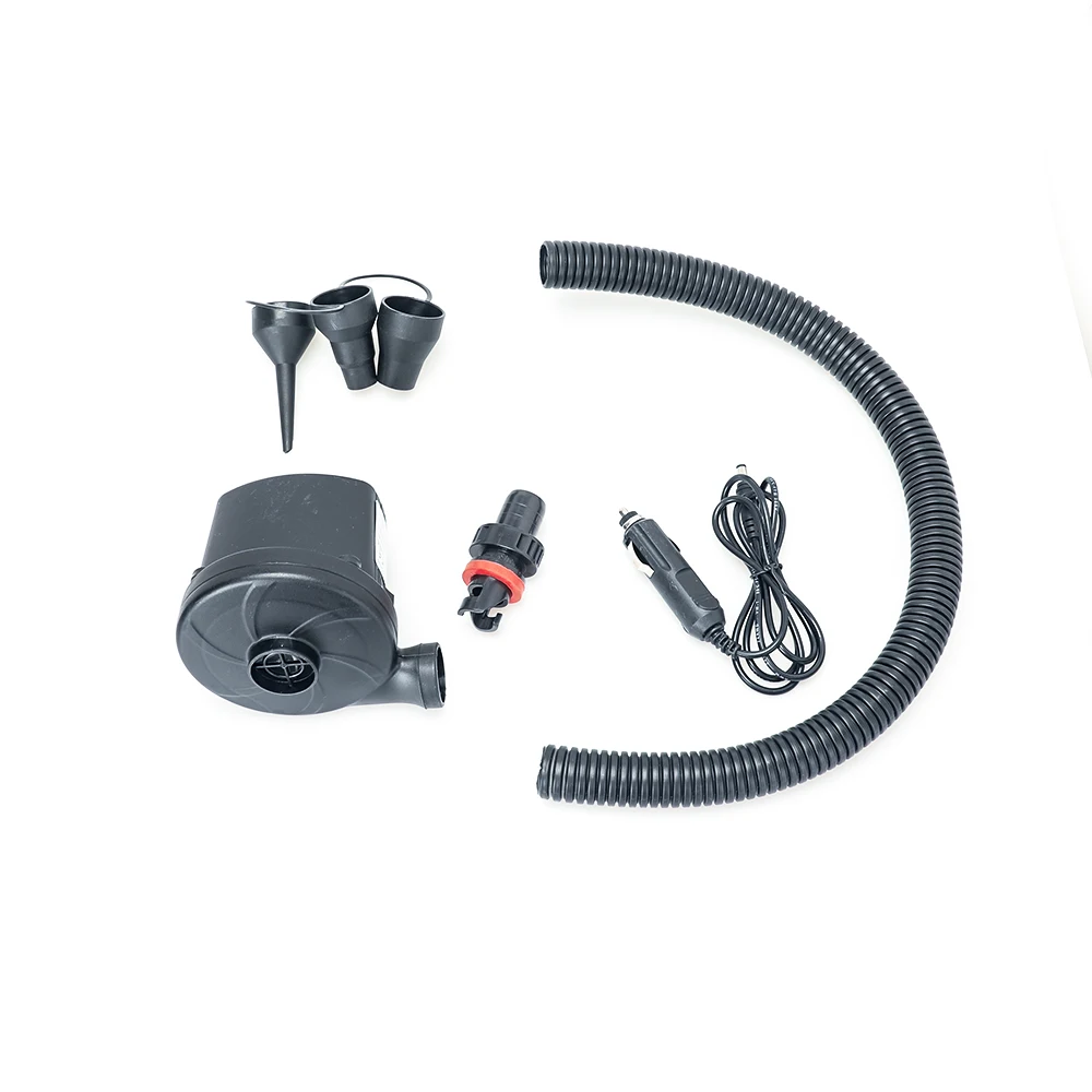 12V Electric Air Pump PVC Inflatable Fishing Boat Bed Mattress SUP Stand Up Paddle Board Kayak Outdoor Camp Inflation Deflation