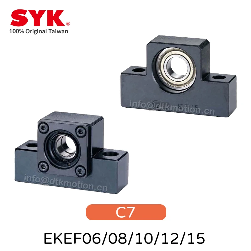 

SYK Support Unit Set EKEF Professional EK06 EK08 EK10 EK12 EK15 with C7 EF06 EF08 EF10 EF12 EF15 for Ball Screw TBI sfu 12