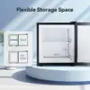 1.1 Cu.ft Mini Freezer, Small Upright Freezer with Removable Shelves, Adjustable Thermostat,Reversible Door Hinge, Quiet Compact 2