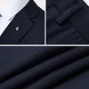 S-8XL Men's Suits (Jacket + Vest + Pants) High Quality Boutique Solid Color Casual Business Office Suit Set Three and Two Pieces 5