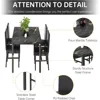 Dining Table Set for 4, Space Saving Kitchen Table and Chairs Set of 4,5 Piece Modern Dining Room Table Set with Faux Marble Top 6