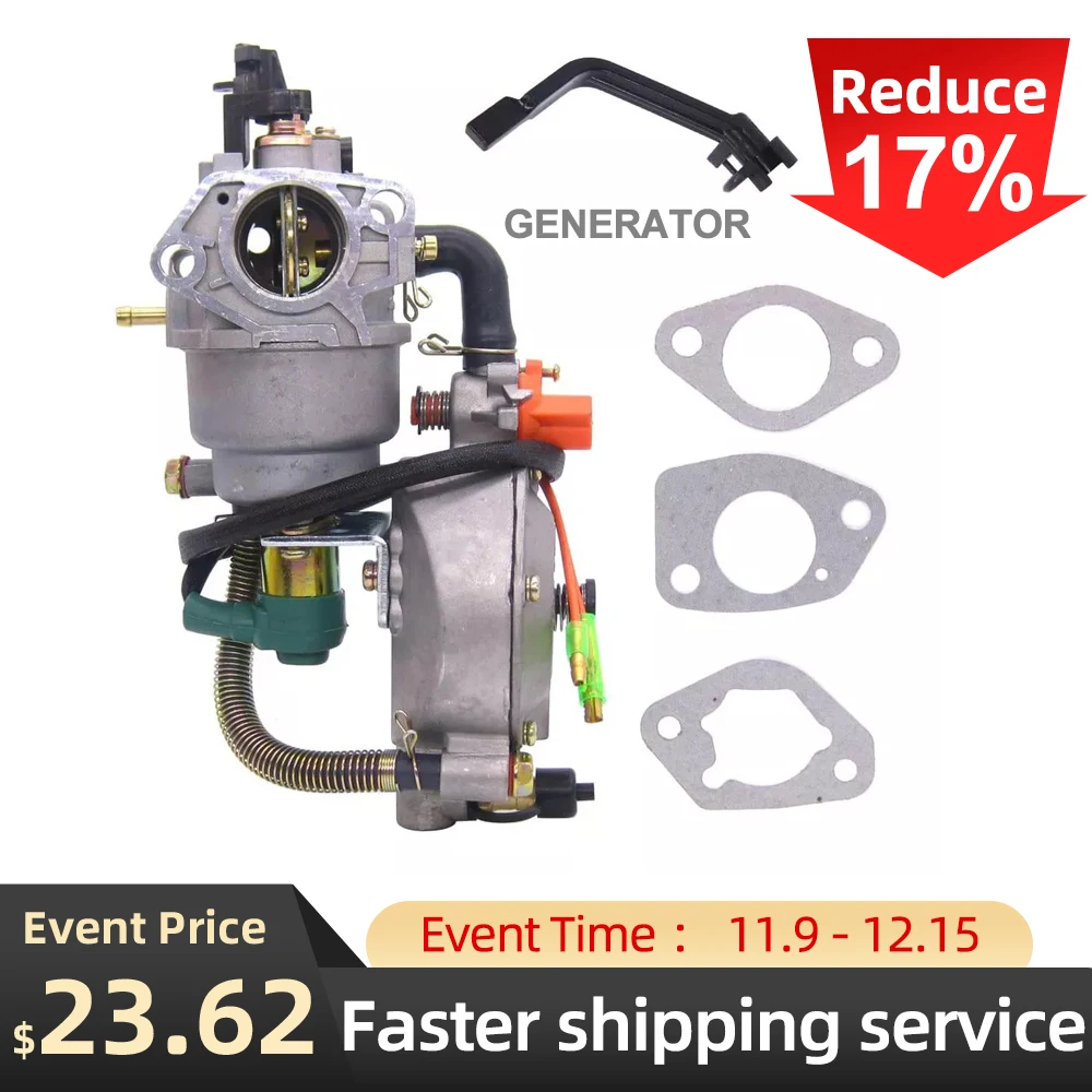 Gpl Tipo Dual Fuel Gx390 Carburatore Per Kit Di Conversione A Gpl Compatibile Per Honda Gx390 188F 4.5-5.5Kw