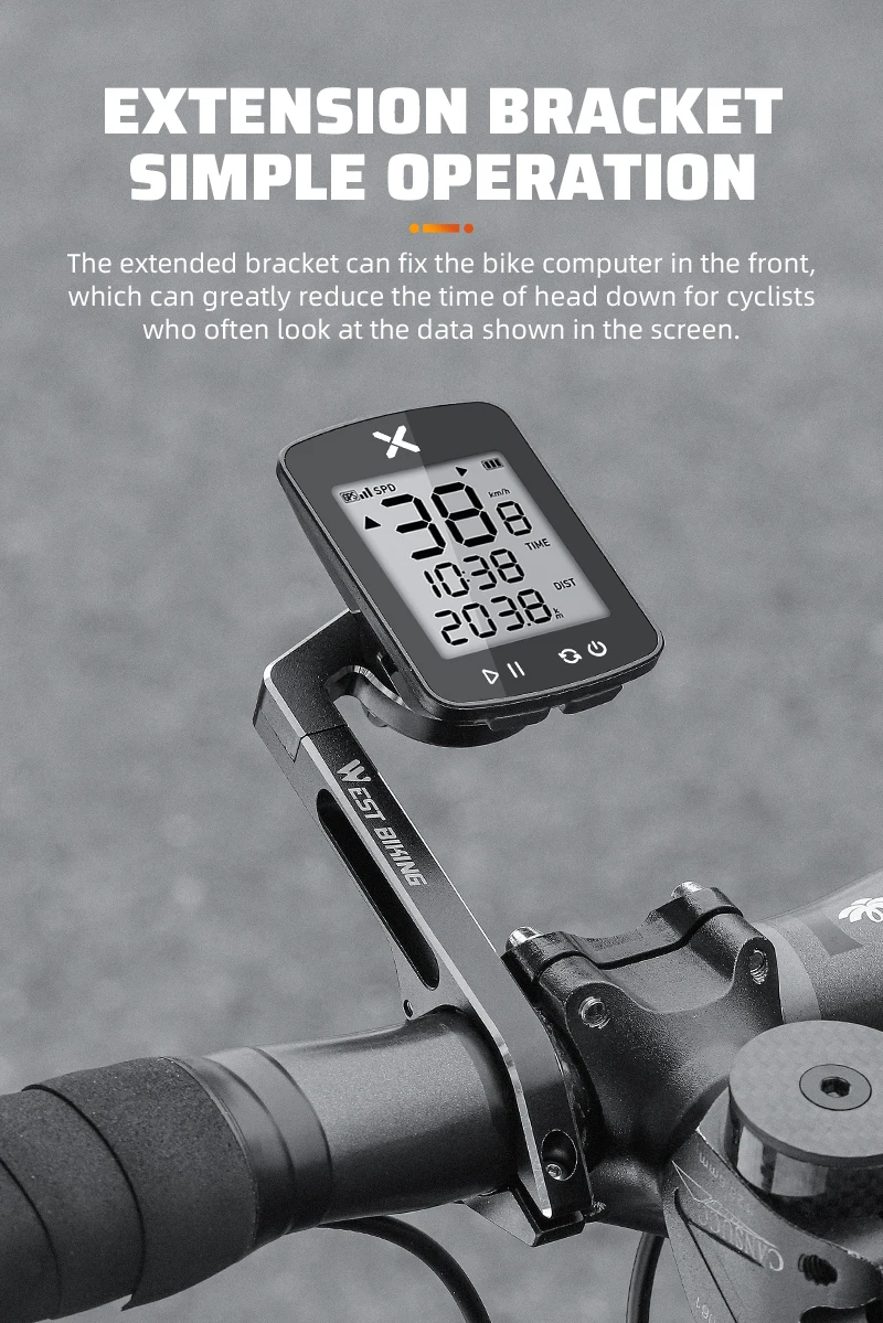 WEST RADFAHREN Fahrrad Computer Licht Dual Mount Garmin XOSS Bryton Gopro Adapter Aluminium Legierung Lenker Tacho GPS Stand – Detail 8