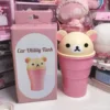 Cartoon cute Rilakkuma Creative car trash can car garbage storage cup desktop cosmetics storage pen holder desktop trash can 1