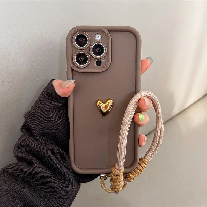รูปสินค้า เคสโทรศัพท์แฟชั่นเกาหลี 3D ลายน่ารัก พร้อมสายคล้องมือ