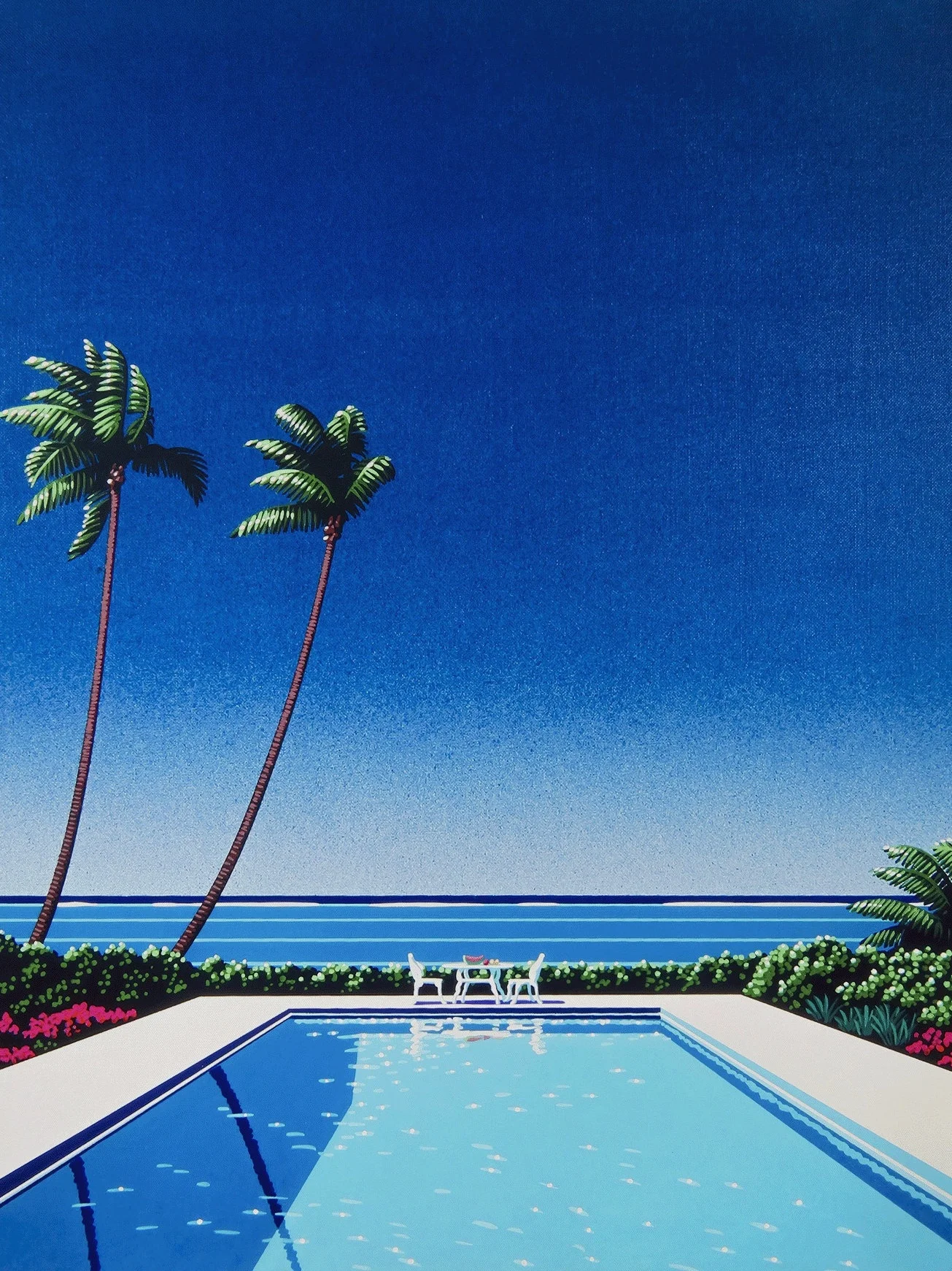 永井博　B2ポスター　HIROSHI NAGAI POSTER POOLSIDE 永井博 B2ポスター HIROSHI NAGAI POSTER POOLSIDE 永井博
