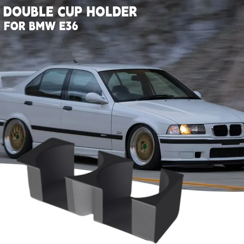 BMW E36 센터 콘솔용 1PCS 더블 카 컵 홀더, 듀얼 음료 커피 컵 홀더, 안정적이고 내구성 있는 자동차 액세서리