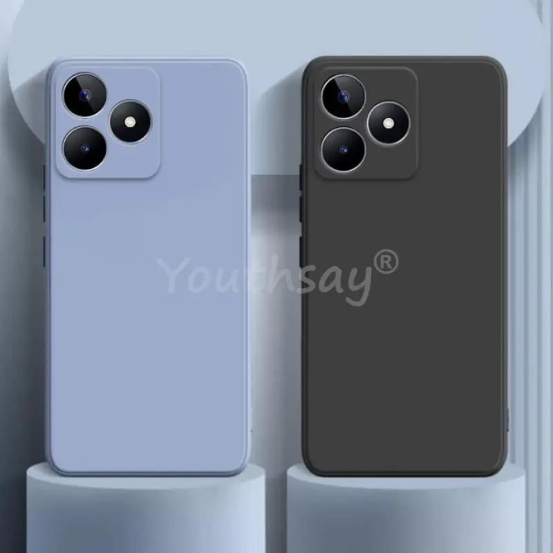For Realme C53 Case Silicone Liquid Original Phone Cover Realme C53 Cover TPU Protector Case Realme C53 C51 C55 C53
