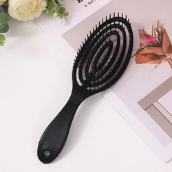Revitalizing Curly Hair Detangling Brush with Soft Bristles for Salon - Quality Results (Black)