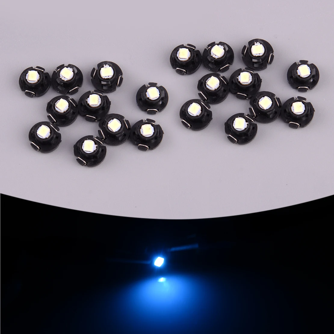 12V 20 Pz/Set Ice Blue T4 T4.2 Neo Wedge 1Smd Led Cluster Instrument Dash Clima Lampadine Adatte Per Universale