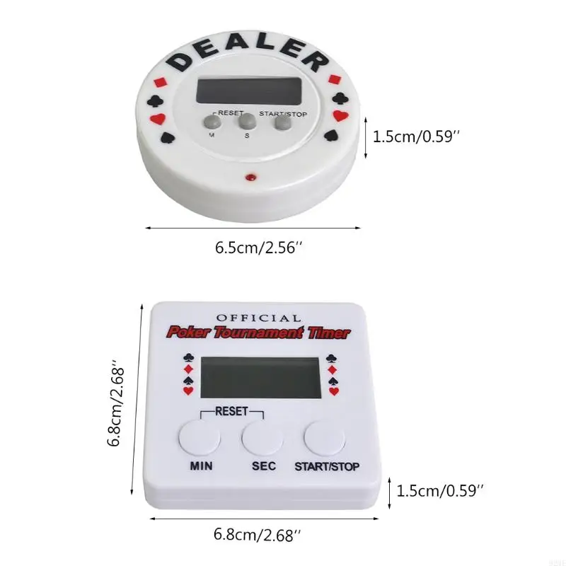 Casino Tournament Timer Professional Digital Dealer Timer Plastic Chips Game Accessories Easy to Use