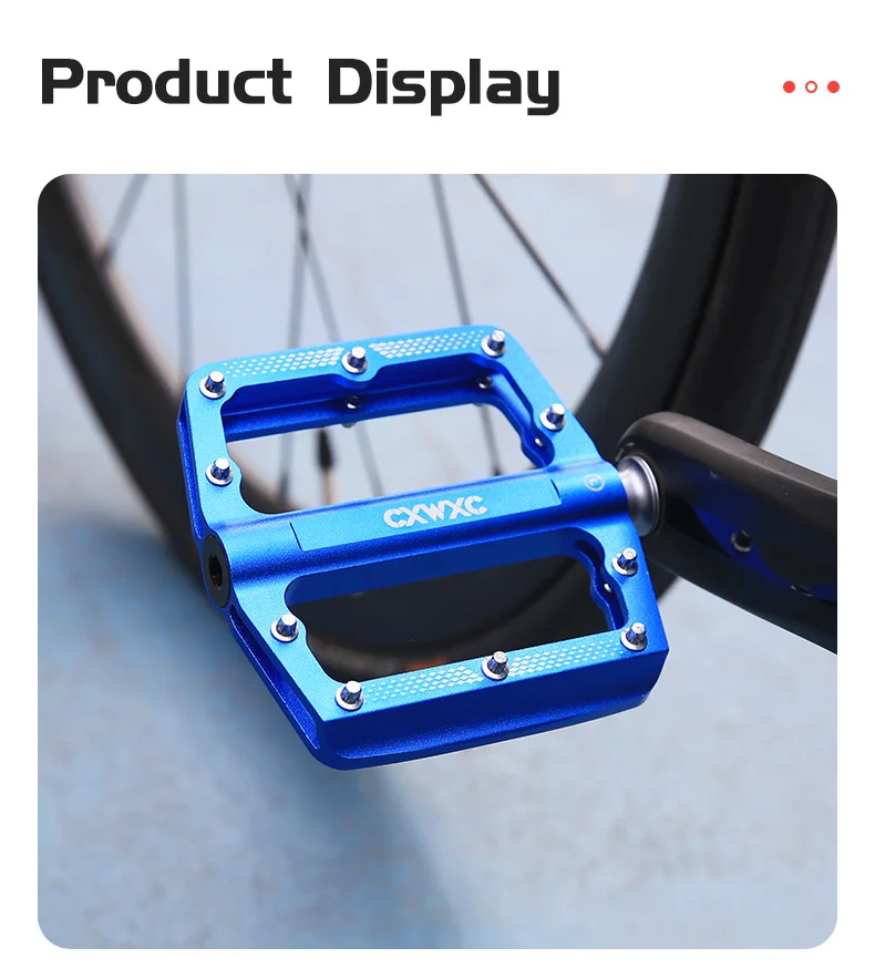 CXWXC Fahrradpedal, verbreitert, 3 abgedichtete Lager, rutschfeste, wasserdichte Fahrradpedale, ultraleichtes Aluminium-MTB-Fahrradpedal – Detail 12