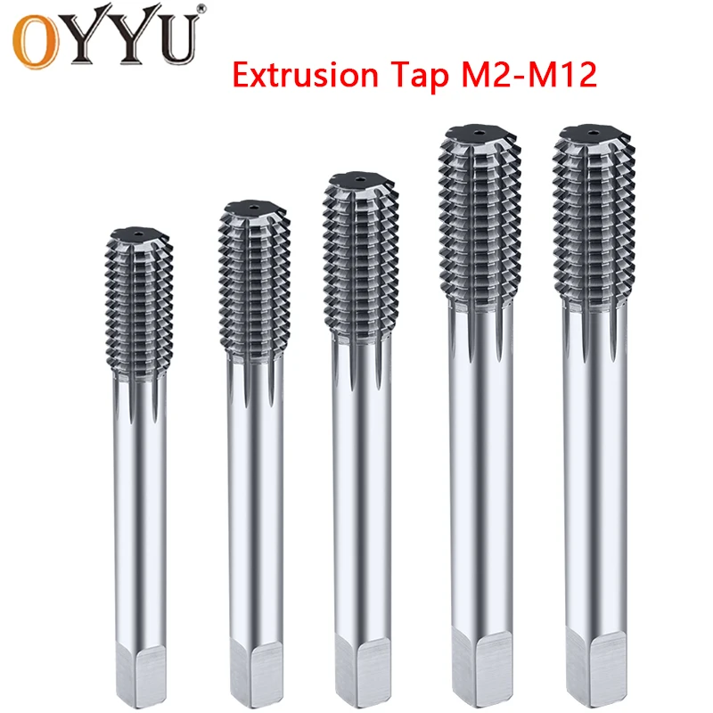 

OYYU Extrusion Thread Forming Tap 1PCS Tungsten Steel Wire Tapping CNC Machining Center HRC60 Solid Carbide M2 M4 M6 M8 M10 M12