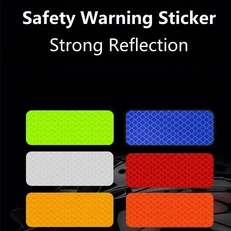 Car Bumper Reflective Stickers 10PCS Reflective Warning Strip Tape Secure Reflector Stickers Decals Exterior Motorcycle Sticker reflective car sticker car reflector sticker reflective stickers reflective sticker reflective strip reflective strips