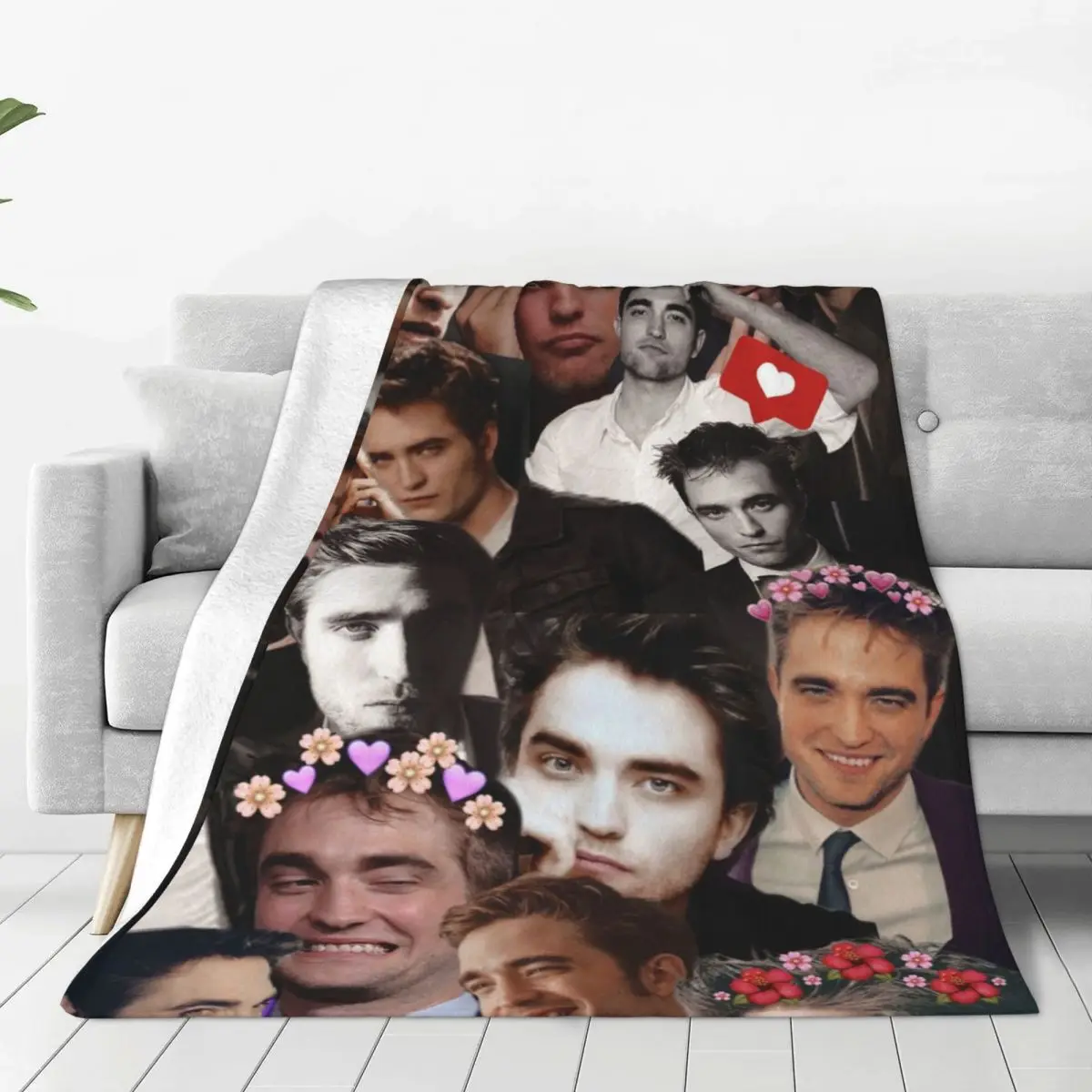 로버트 패틴슨 플란넬 담요 The Twilight Saga 영화 에드워드 던지기 담요 소파 침구 라운지 150x125cm 러그 조각
