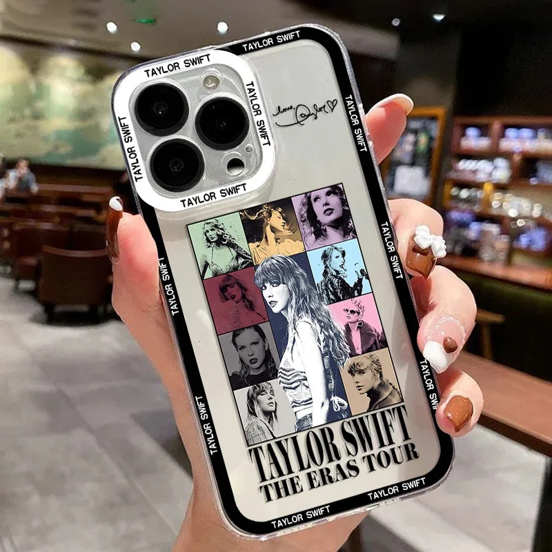 thumbnail image 1 of Funda para teléfono S-Swift Singer T-Taylor para iPhone 16 15 14 13 12 11 Mini Pro Max X XR XSMax 7 8 Plus SE20 Funda transparente, 1 of 5