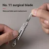 Portable Mini Folding Unboxing Knife High Hardness Sharp Surgical Knife Keychain Detachable Express Delivery Replaceable Blade 2