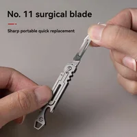 Portable Mini Folding Unboxing Knife High Hardness Sharp Surgical Knife Keychain Detachable Express Delivery Replaceable Blade 2