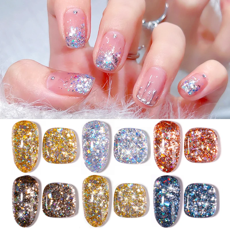 Free Shipping Nail Polish Glitter Rubik's Cube Gel Glitter Semi
