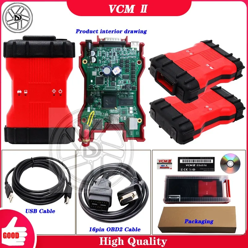 

Best Chip PCBA VCM 2 Dianostic Scanner Multi-language VCM2 IDS Diagnostic Tool for F-ord/M-azda Vehicles OBD2 Car Scanner